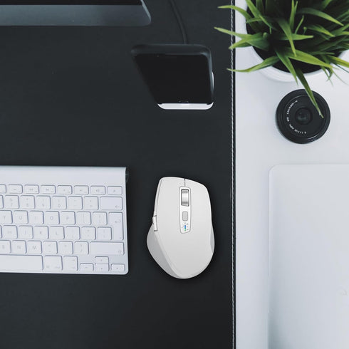 Wireless Bluetooth Mouse with Smart Flying Scroll, Thumb Scroll Ergonomic Mice, Silent Multi-Device Mouse for Computer, Laptop, iPad, Tablet, MacB...