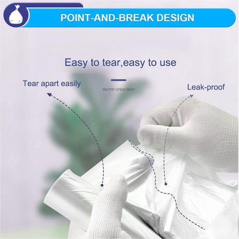 Bathroom 2 Gallon Small Trash Bags White Garbage Bags,78 Counts...