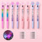 8 Pcs Cute Pens Kawaii Pens Fun Pens, 0.5mm Cat Paw Shiny Luminous Ballpoint Pens, Korean Japanese Stationery School Supplies for Teen Girls Women...