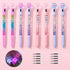 8 Pcs Cute Pens Kawaii Pens Fun Pens, 0.5mm Cat Paw Shiny Luminous Ballpoint Pens, Korean Japanese Stationery School Supplies for Teen Girls Women...