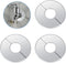 3 Pcs Stainless Steel Wall Split Flange Round Escutcheon Plate Floor and Ceiling Plate Cover Split Flange Plumbing Cover Plates Self Adhesive Spli...