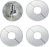 3 Pcs Stainless Steel Wall Split Flange Round Escutcheon Plate Floor and Ceiling Plate Cover Split Flange Plumbing Cover Plates Self Adhesive Spli...