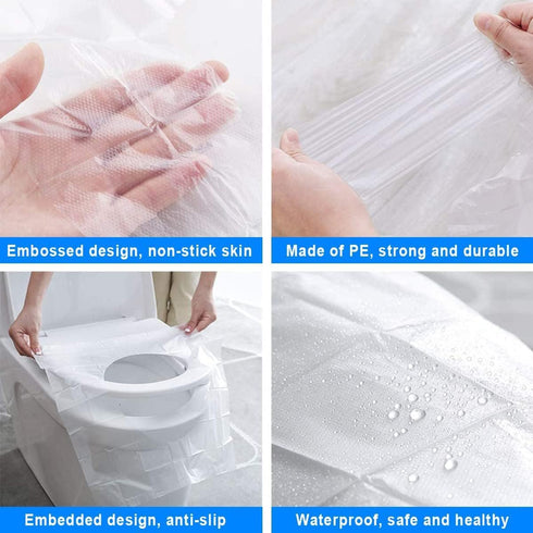 50 PCS Travel Disposable Toilet Seat Cover Waterproof Portable WC Pad Toilet Mat For Baby Pregnant Mom,Independent Packing...
