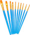 BOSOBO Paint Brush Set, 10pcs Round Pointed Tip Nylon Hair Artist Detail Paintbrushes, Professional Fine Acrylic Oil Watercolor Brushes for Face N...