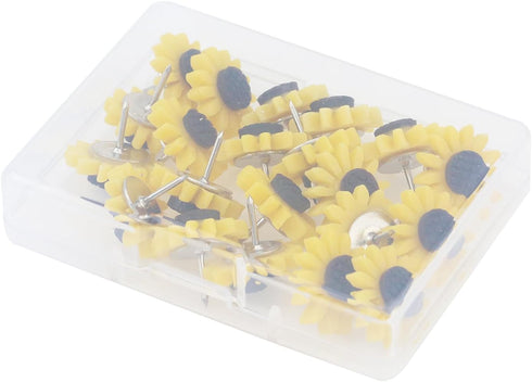 20 Pieces Sunflower Push Pins Cute Push Pins Decorative Thumb Tacks Flower Cork Board Tacks for Bulletin Board,Office Supplies,Wall Maps and Photo...