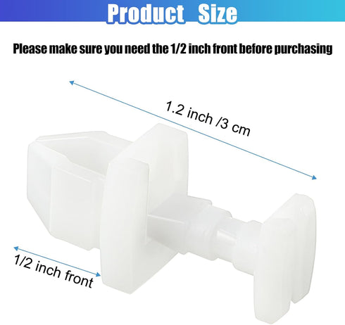 10 Pack RV Refrigerator Clips Compatible with Norcold 617772 Replacement Vent Door Latch, 1/2 Inch Thin Wall Plastic RV Camper Refrigerator Vent C...