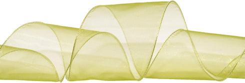 Morex Ribbon Wired 2-1/2-Inch Chiffon Ribbon with 20-Yard Spool, Moss...