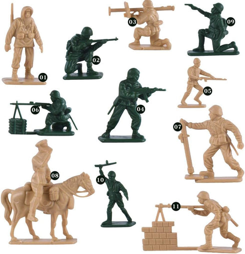 96 PCS Various Pose Toy Soldiers Figures with Military Map, Army Men Two Colors Soldiers, Toy Soldiers Action Figures for Kids Children Birthday (...