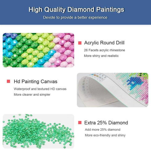 Gearock Hummingbird Diamond Painting Kits, Flowers Bird Diamond Art Kits for Adults, DIY Gem Art Crafts for Room Bedroom Living Room Bathroom Deco...