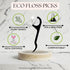 Floss Picks (6 Pack, 300 Pieces) Reusable, Plant Based and Eco Friendly, Natural Bamboo Tooth Picks Flossers for Adults and Kids with Dental Pick,...