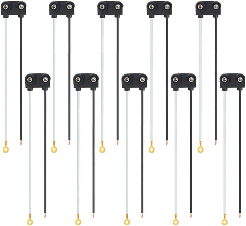 10x Markers Wire Plug - 2 Wire Pigtail for Sealed Side Marker Tail Trailer Clearance Lights, 6" Long 2 Prong, Marker Lights Wiring Plug Fit 2" 2.5...