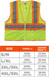 Ergodyne Safety L/Xl Class 2 Two Tone Mesh Vest, Lime, Large-X-Large US...