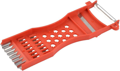 uxcell Plastic Frame Vegetable Fruit Slicer Peeler Shredder 4pcs Red Silver Tone...