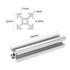 uxcell 4 Pcs T Slot 2020 Aluminum Extrusion Profile European Standard 100mm x 20mm Linear Rail Extrusion Frame for 3D Printer, CNC, DIY (Silver To...
