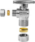 4 Pack Angle Stop Valve,1/4 Turn Water Shut Off Valves,1/2" Nominal (5/8" OD) Compression Inlet x 3/8" OD Compression Outlet Shut-off Valve for Ba...