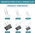 Binder Clips Paper Clips, 360 Pcs Binders & Paperclips Assorted Sizes with Container, Silver Paper Clips & Black Binder Clips Office Supplies, Pap...