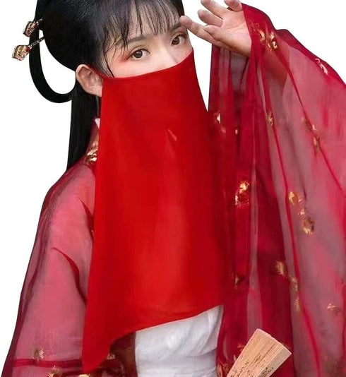 Rhinestone Tassels Face Veil Ear-hanging Mask Belly Dancing Veil Ancient Chinese Princess Hanfu Accessories...