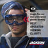 Jackson Safety GPL500 Safety Goggles with Flip Up/Detachable Blue Face Shield - Eye Protection Goggles Over Glasses for Men & Women - Anti-Fog, Cl...