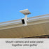 Holicfun 2-in-1 Security Camera and Solar Panel Gutter Mount for Ring, Eufy, Arlo, Wyze Solar Panels and Cams - White...
