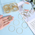 60Pcs 40mm Hoop Earrings Findings Round Beading Hoops Golden Brass Circle Ear Link Open Bezel Frame Pendant for Jewelry Making Women Crafting DIY ...