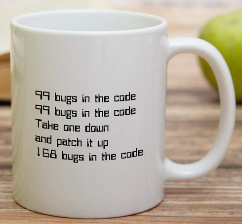 Retreez Funny Mug - 99 Bugs in the Code Programmer Software Engineer 11 Oz Ceramic Coffee Mugs - Funny, Sarcasm, Sarcastic, Inspirational birthday...