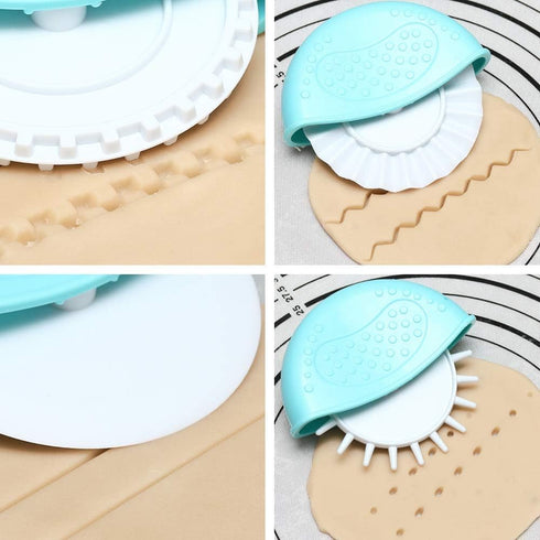6 Pcs Pastry Wheel Decorator Cutter, Cookie Cutter Wheel Pizza Baking Beads Pie Crust Cutters, DIY Baking Cooking Tool...