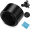 58mm Tele Metal Screw-in Lens Hood Sunshade with Centre Pinch Lens Cap for Canon Nikon Sony Pentax Olympus Fuji Sumsung Leica Camera + Cleaning Cl...