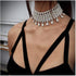 Sexy Shining Crystal Full Rhinestone Choker Necklace Water Drop Pendant Necklace Statement Necklaces Wide Collar Necklaces for Lady Party Jewelry ...