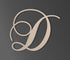 Jess and Jessica Cursive Wooden Letter D, for Front Door, for Above Crib, for Nursery...