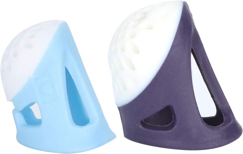 2Pcs Guard Fingertip Protectors Thimble Sleeve Finger Protector Silicone Fingerstall Quilting Craft Accessories...