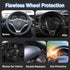2PCS Car Steering Wheel Protector, Anti-Slip Carbon Fiber Steering Wheel Cover, Black, Suitable for Most Cars...