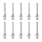 10pcs 10Gauge Stainless Steel Dispensing Needles, 1" All Metal Glue Needle Tube Blunt Tips Luer Lock for Thick Liquids, Ink, Glue, Lab Use...