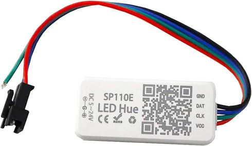 VIPMOON SP110E Bluetooth Led Controller, DC5-24V Led Pixel Controller by Smart Phone APP for WS2811 WS2812B SK9822 APA102 RGB/RGBW LED Strip Light...