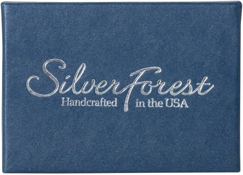 Silver Forest Earrings - silver hummingbird w/blue wings on cloud...