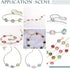 UNICRAFTALE 40pcs 10 Colors 1.5mm Hole 304 Stainless Steel Rhinestone Links Connectors Flat Round Birthstone Links Charm Glass Connector Charms Dr...