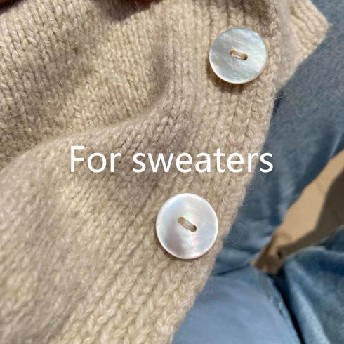 20 Pieces Genuine White Mother of Pearl Buttons for Shirts Dresses Polo DIY Craft (Diameter 11.5MM) MOP 2 Holes Buttons...