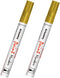 Gold Paint Pens Permanent Markers - 2 Pack Paint Markers for Metal, Rubber,Wood, Rocks, Canvas, Plastic, Dark Surface, Craft Art Supplies, Medium ...