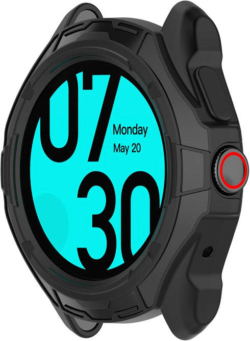 Fit for Ticwatch Pro 5 Case Cover, Scratch-Resistant Soft Durable TPU Clear Protective Cover Bumper Frame Protector Case Accessories for Ticwatch ...