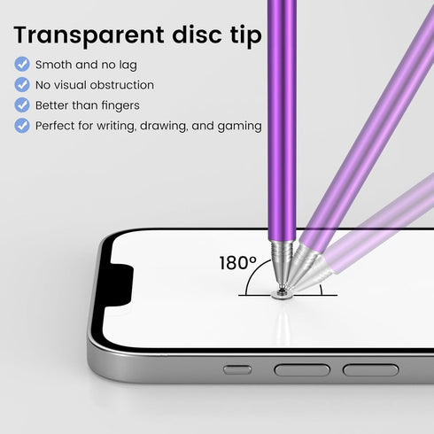 MEKO 4 Pack Stylus Pens for Touchscreens, 2-in-1 High Sensitivity&Precision Capacitive Stylus Pens for iPad iPhone Android Smartphone Tablets All ...