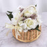 Wicker Rattan Flower Basket,Wedding Flower Girl Basket Hand Woven Flower Basket Decoration,Candy Storage Basket Home Decoration(L,white)...
