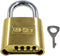 NU-SET Lock | 2-Inch 4-Number Combination Padlock |Steel Padlock With Solid Brass Case for Door Security | Home Improvement & Door Hardware (Brass...