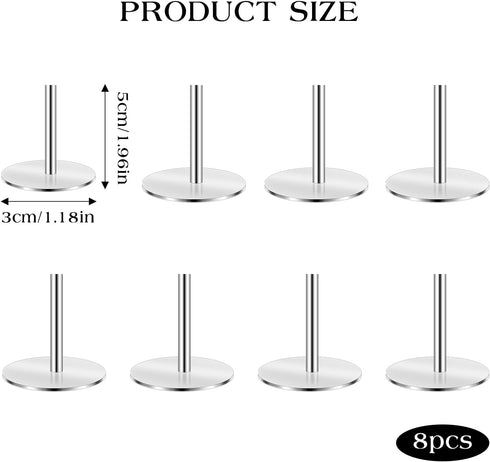 8 PCS Stainless Steel Cake Heating Core, 2 Inch Reusable Heating Rods for Cake Baking Supplies, Baking Tools Accessories for Professional Baker, H...