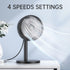 6 Inch Desk Fan for Bedroom, USB Small Fan with 4 Speeds, Adjustable Height, Personal Cooling Table Fan, 72°Rotation, Ultra Quiet, Lightweight, Po...