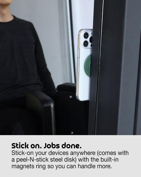 Magnetic Phone Grip for Magsafe Charging,Strong Adhesive Finger Phone Ring Holder Compatible Wireless Charging (Green)......