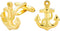Yacht Boater Sailor Nautical Rope & Boat Anchor Cufflinks For Men Silver Yellow Gold Plated Stainless Steel...