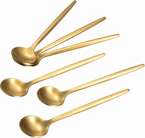 IMEEA Espresso Spoons Gold Demitasse Spoons Stainless Steel Coffee Spoons Mini Teaspoons 5.1-Inch, Set of 6...