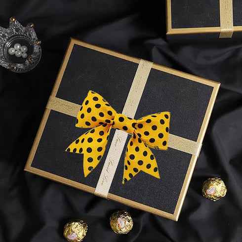 12 Yards Bumble Bee Ribbons Bee Wired Edge Ribbon Honeybee Decorative Ribbons Yellow Craft Ribbons for Wrapping Floral Hanging Ornaments Home Deco...