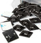 Zip Tie Mounts - Small Cable Tie Adhesive Mount, 3/4in black 100PCS. Wires Zip Tie Adhesive-backed anchors for Pedal Board Cable Management Indoor...