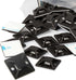 Zip Tie Mounts - Small Cable Tie Adhesive Mount, 1in/25mm black 100PCS. Wires Zip Tie Adhesive-backed anchors perfect for Pedal Board Cable Manage...