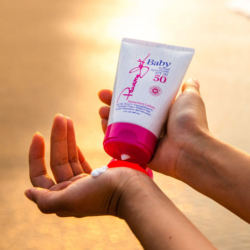 Panama Jack Baby Sunscreen Lotion - SPF 50, Broad Spectrum UVA/UVB Protection, Hypoallergenic Gentle Touch, PABA, Paraben, Gluten & Cruelty Free, ...